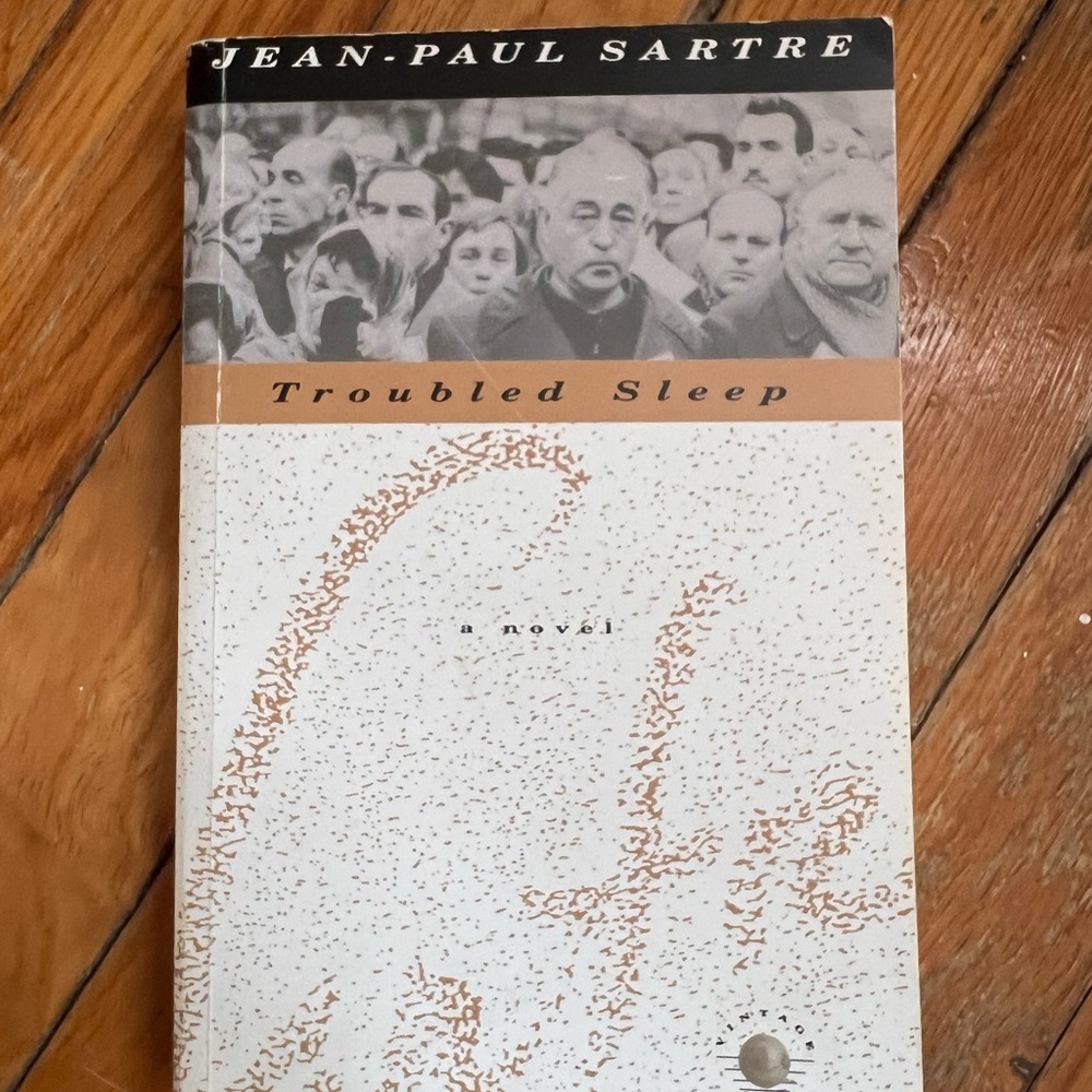 Jean-Paul Sartre "Troubled Sleep" Paperback - White & Tan Cover